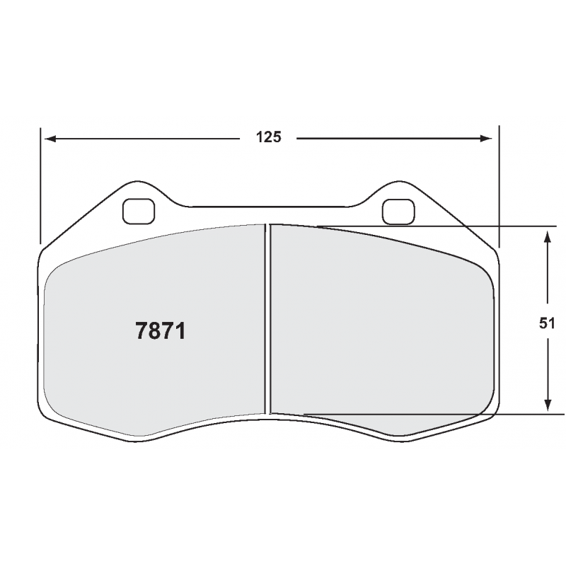 Sprint / medium distance compound with smooth bite. Race brake pads - Abarth / Alfa Romeo
Fiat / Renault / Vauxhall
front brake pad